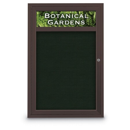 United Visual Products Indoor Enclosed Combo Board, 42"x32", Black Frame/Black Porcelain & Surf UVCB4232B-BLKPORC-SURF